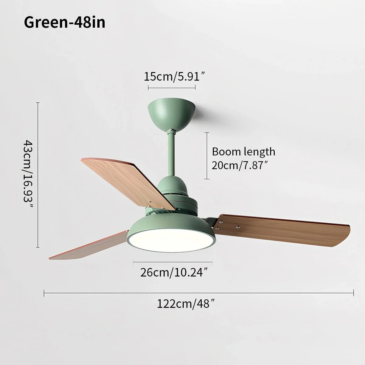 Modern Minimalist Three Leaf Ceiling Fan Light – detail 5