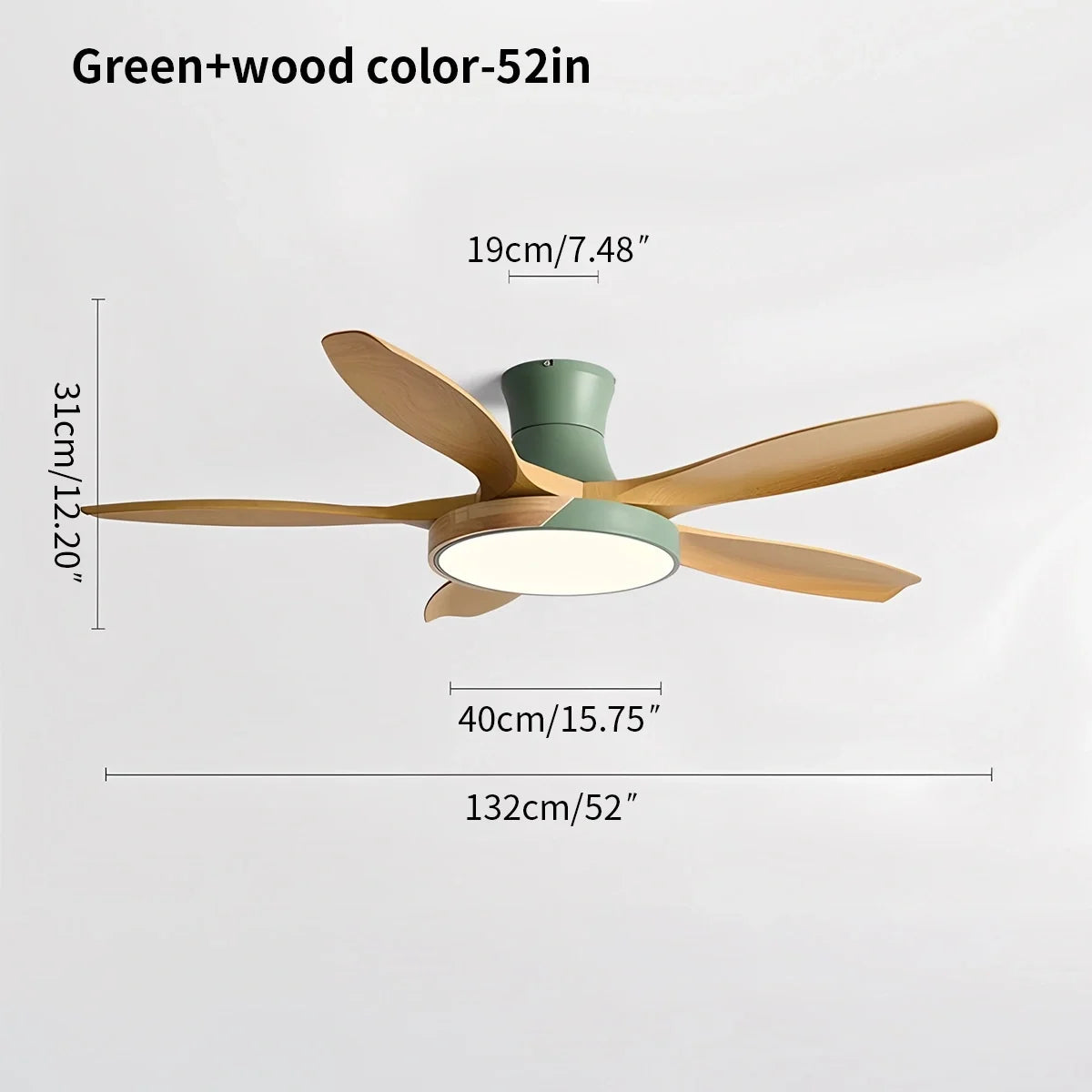 Nordic 5-Blade LED Ceiling Fan Light – detail 25