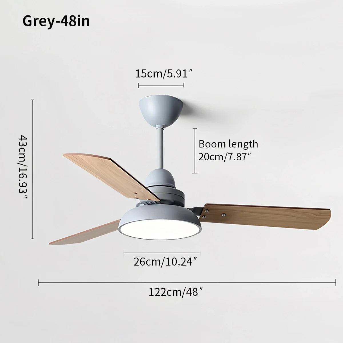 Modern Minimalist Three Leaf Ceiling Fan Light – detail 13