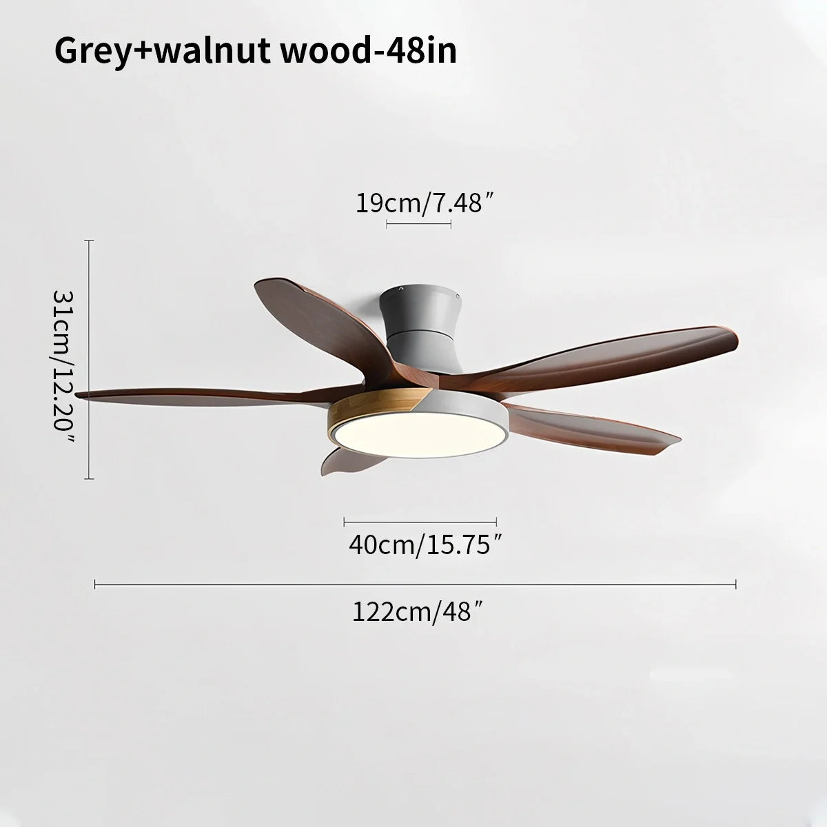 Nordic 5-Blade LED Ceiling Fan Light – detail 30