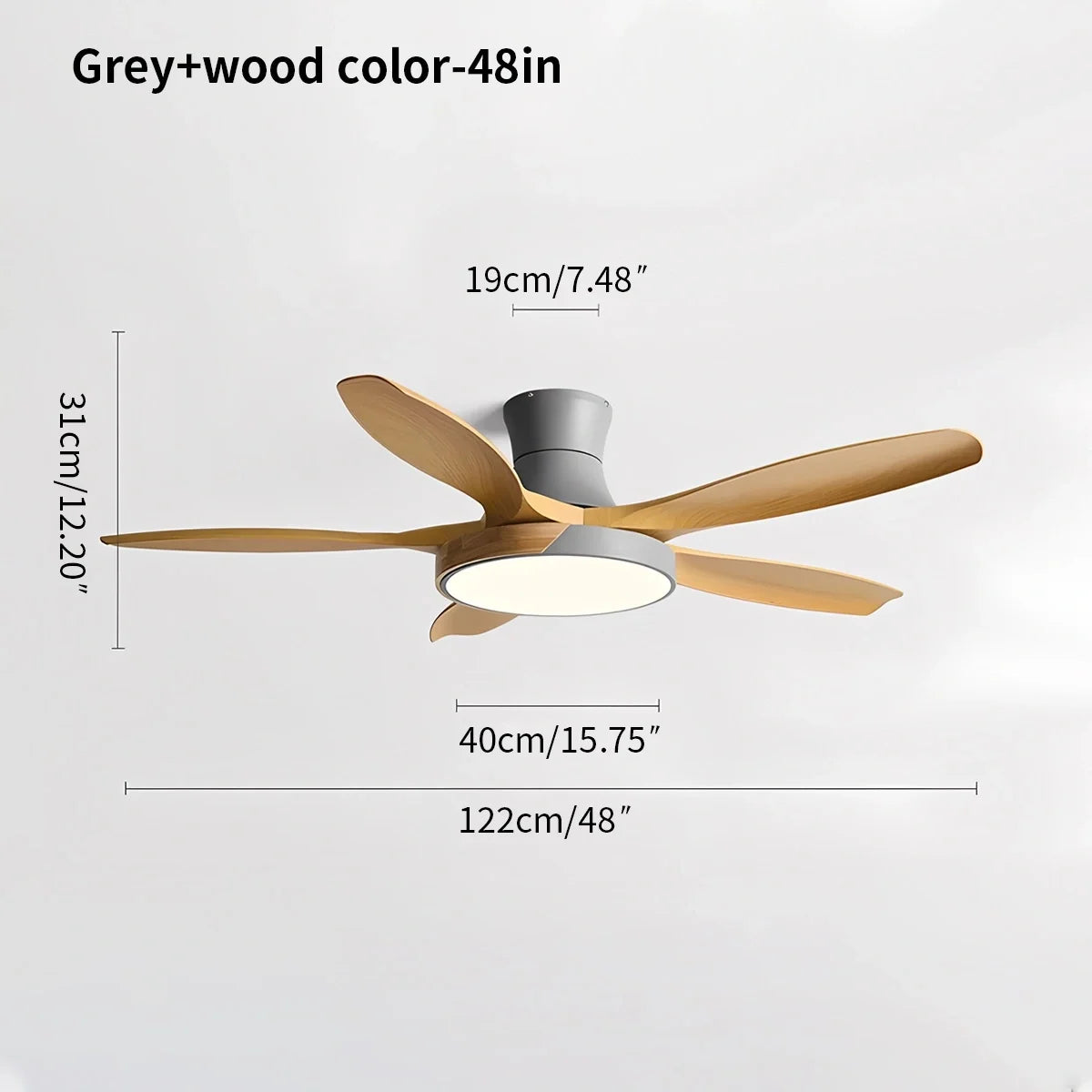 Nordic 5-Blade LED Ceiling Fan Light – detail 6