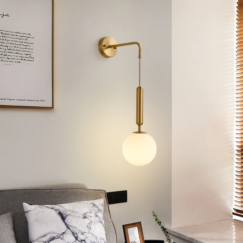 Wall Lamp LED Nordic Minimalist Glass Ball Sconce