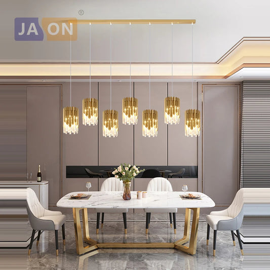 Golden Chrome Silver Designer LED Hanging Lamps Chandelier
