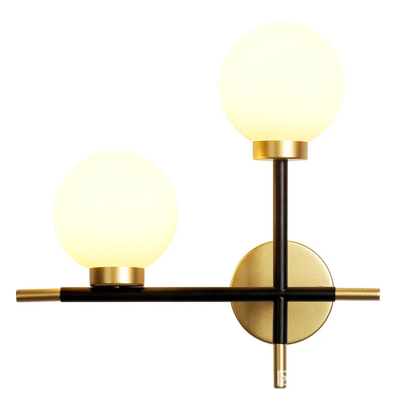 Wall Lamp American Round Glass Ball LED Sconce
