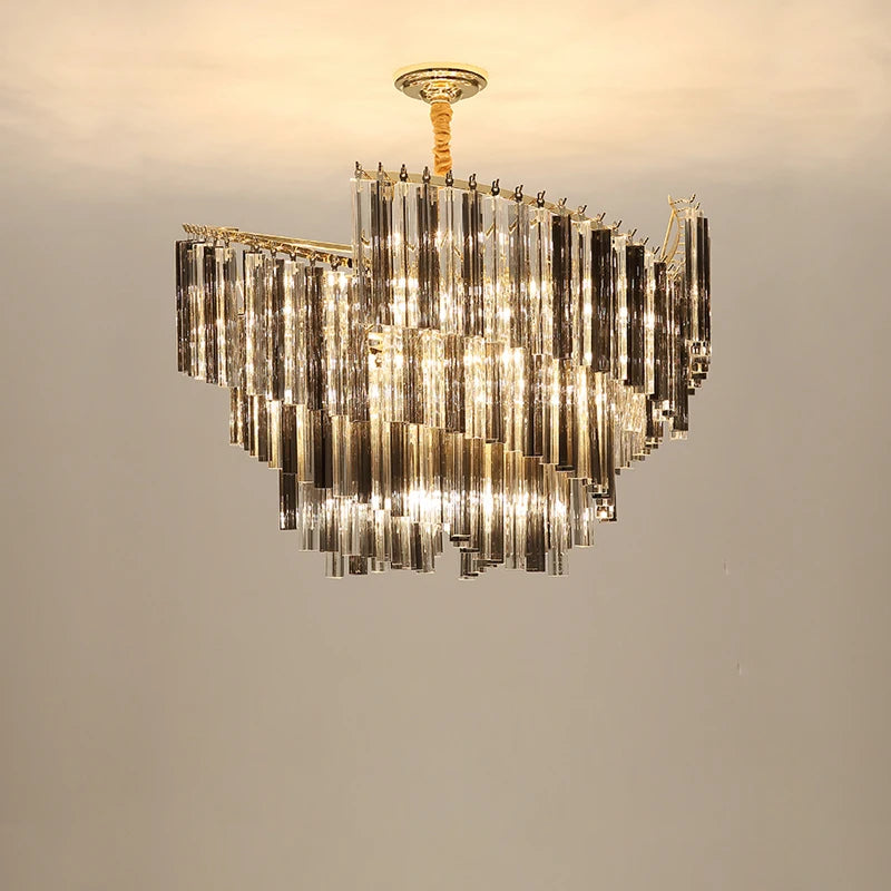 LED Dimmable Silver Gold Crystal Designer