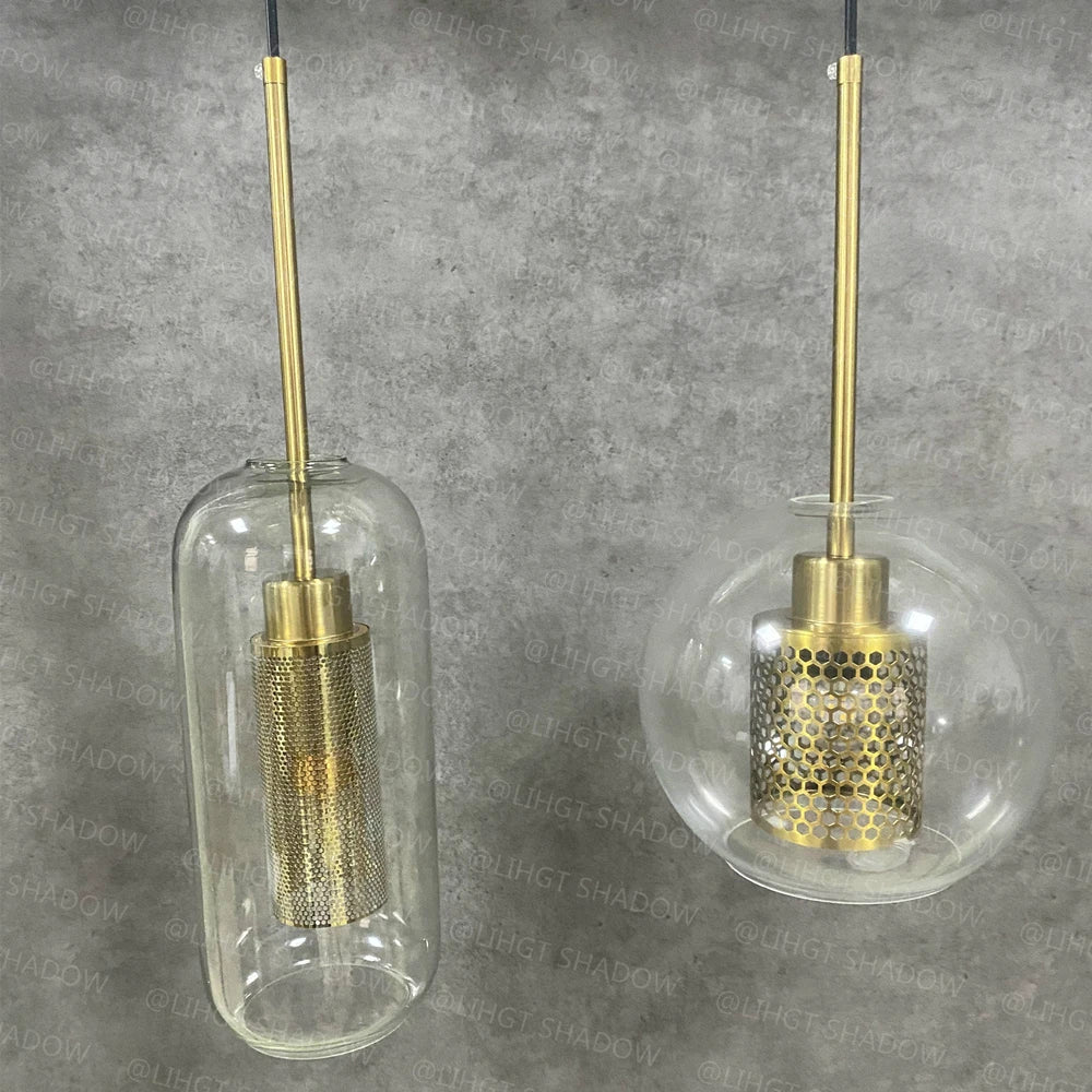 LED Pendant Lamps Nordic Glass Ball Bedroom Indoor