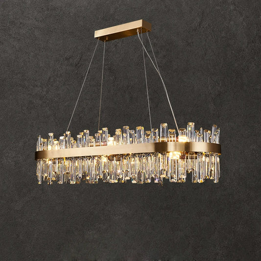 Golden Chrome Silver Round Oval Chandeliers