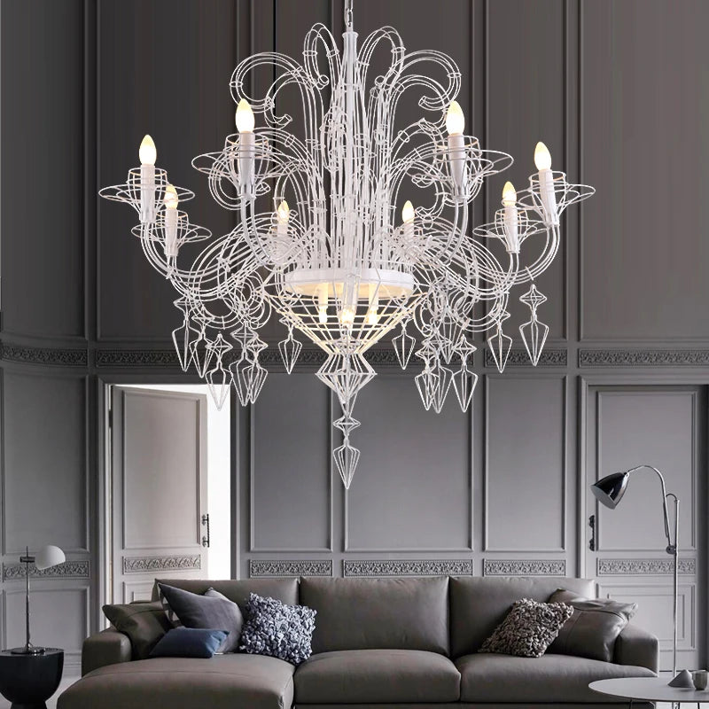 Baroque Black White Designer Hanging Lamps LED Pendant