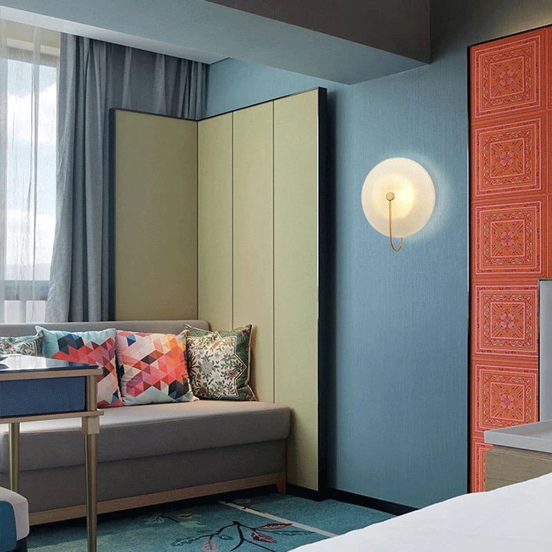 LED Wall Lamp Creative Stripe Glass Nordic Gold