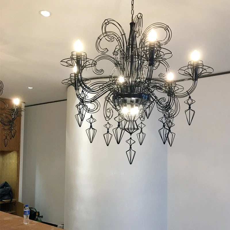 Baroque Black White Designer Hanging Lamps LED Pendant