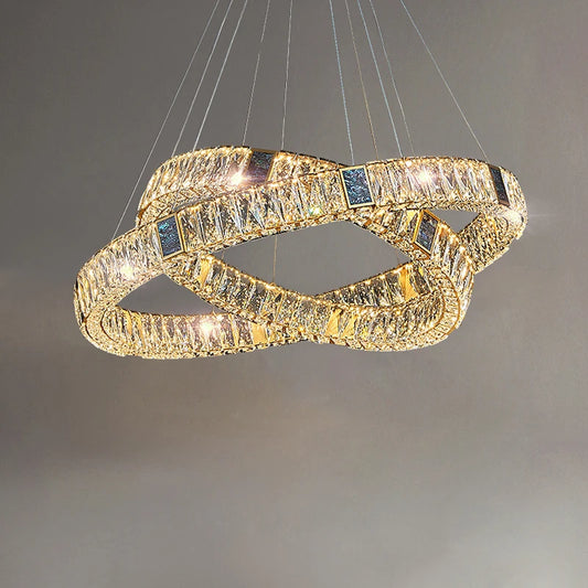 Art Golden Silver Crystal Chandeliers