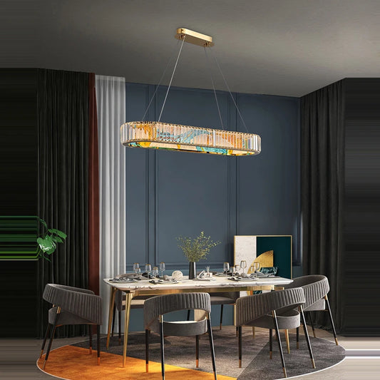 LED Hand Made Painting Golden Silver Dimmable
