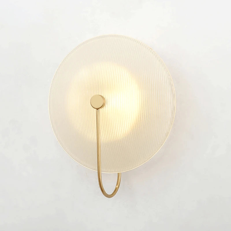 LED Wall Lamp Creative Stripe Glass Nordic Gold