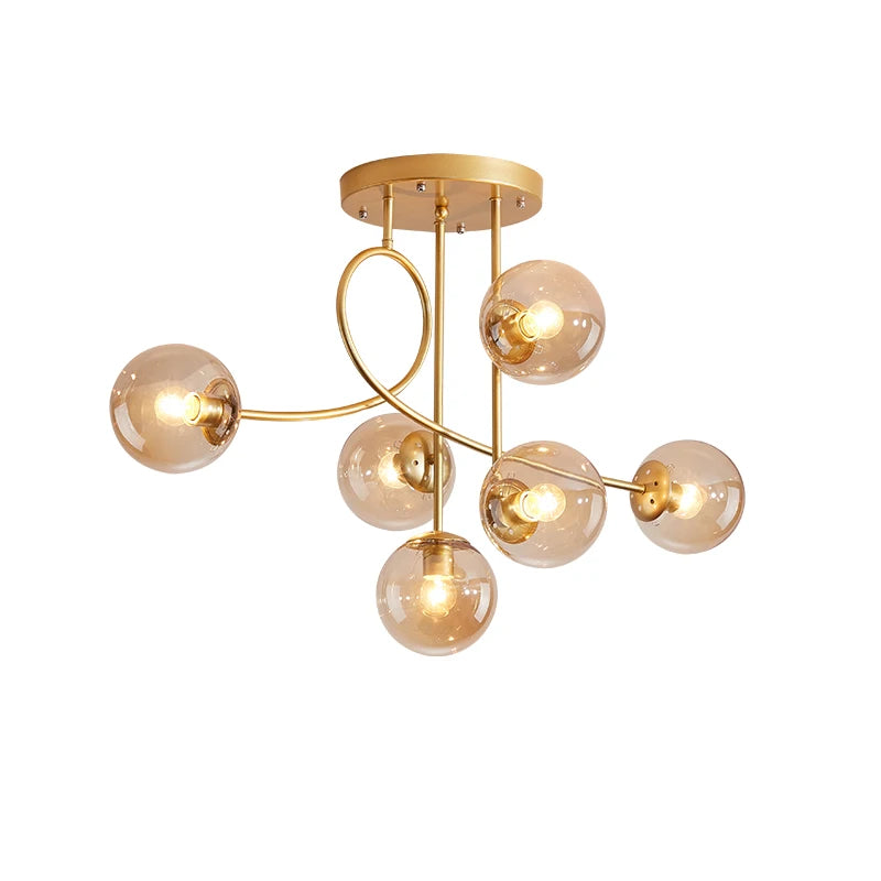 LED Ceiling Lights Glass Ball Nordic