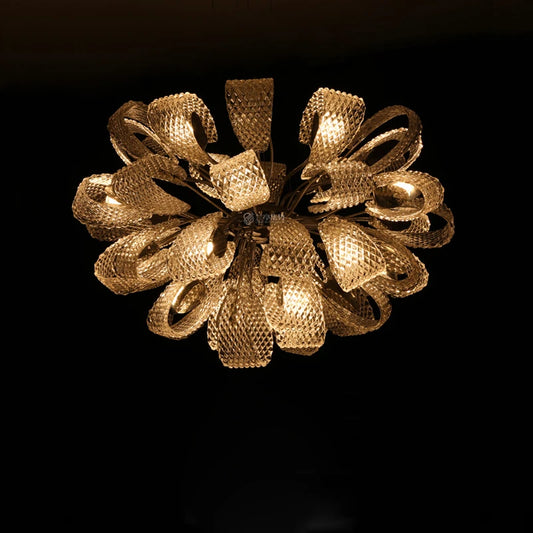 Postmodern Artistic Glass Stainless Chandeliers