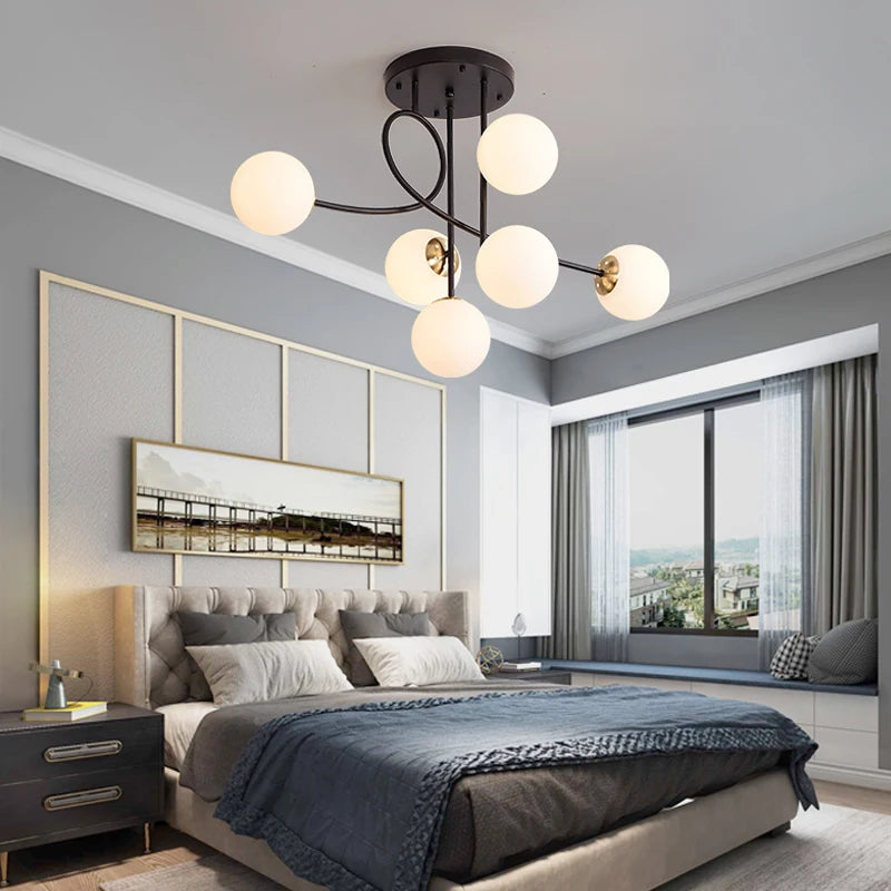 LED Ceiling Lights Glass Ball Nordic