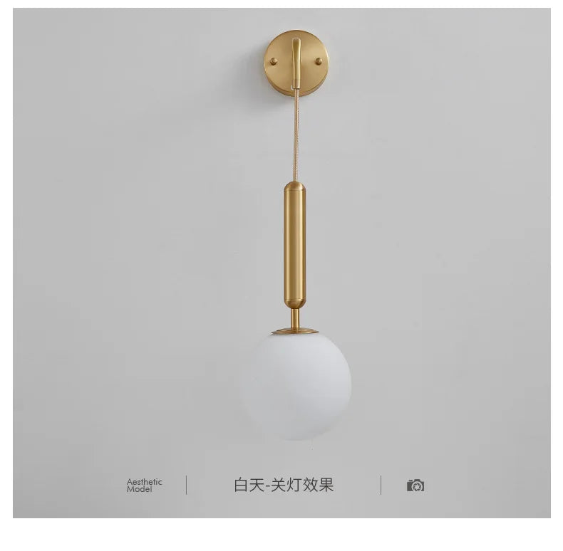 Wall Lamp LED Nordic Minimalist Glass Ball Sconce