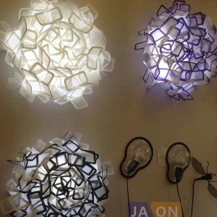 Home Iron ABS Colorized LED Ceiling Chandelier