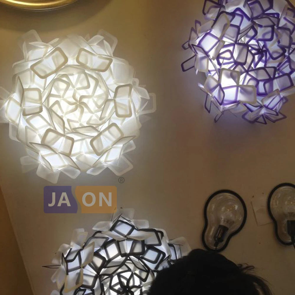 Home Iron ABS Colorized LED Ceiling Chandelier