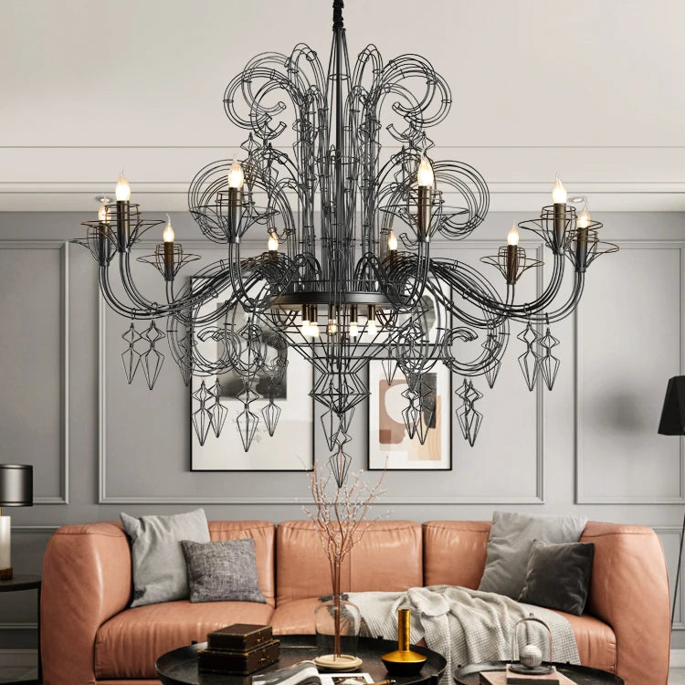 Baroque Black White Designer Hanging Lamps LED Pendant