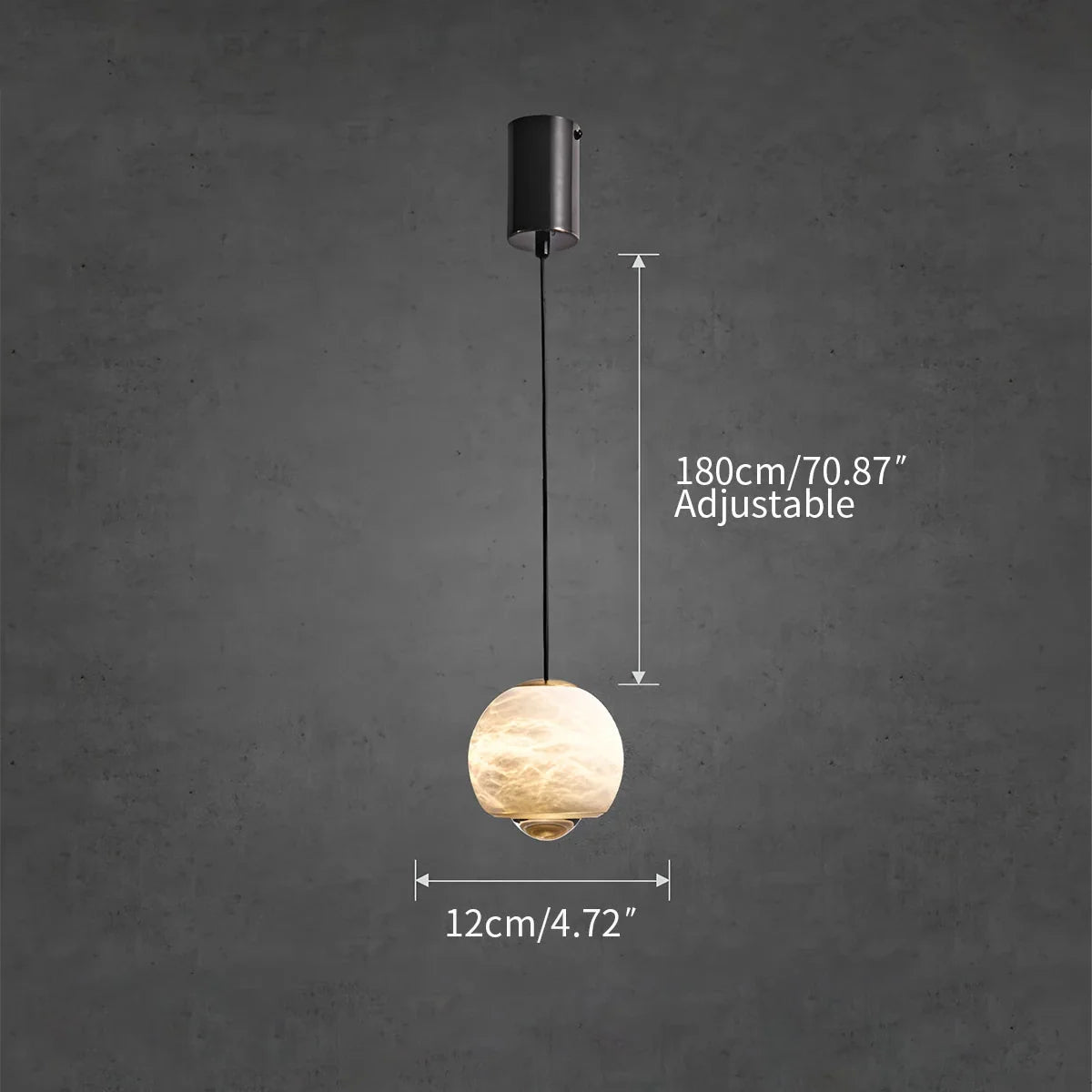 Modern Adjustable Spanish Alabaster Pendant Light – Alabaster detail 5