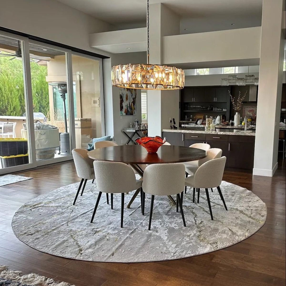 Harlow Multicurve Crystal Round Chandelier – Crystal detail 5