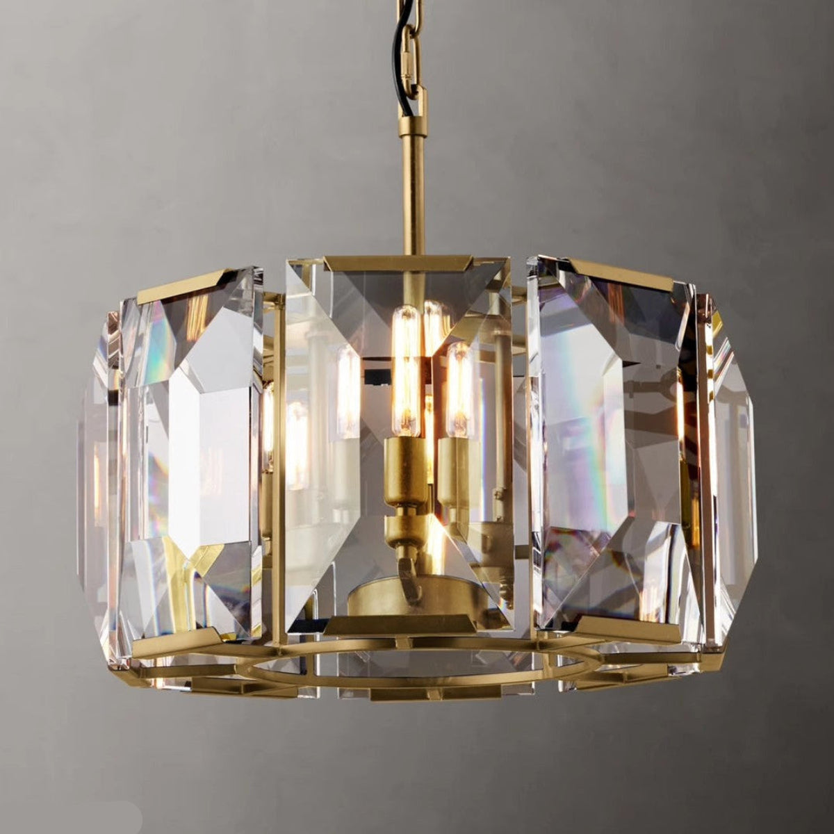 Harlow Multicurve Crystal Round Chandelier – Crystal detail 13