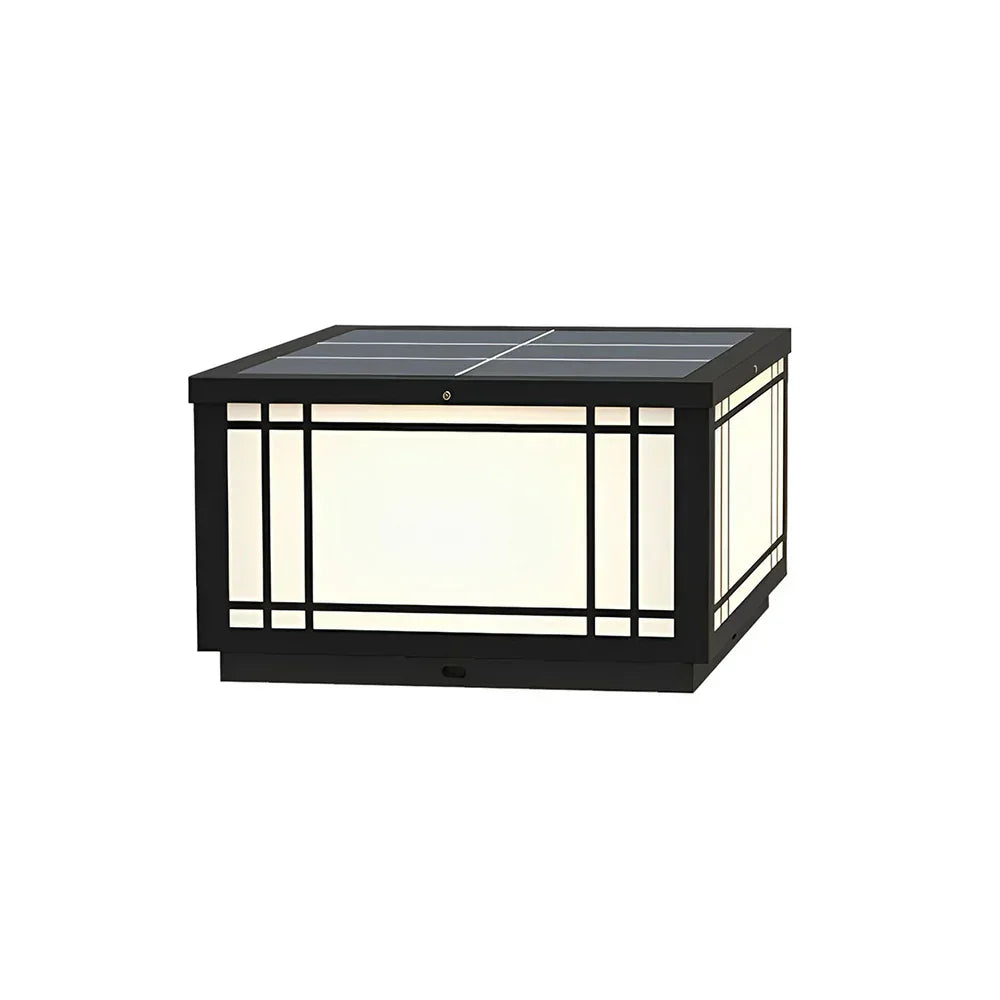 Harrison Acrylic Cube Outdoor Lamp Steel