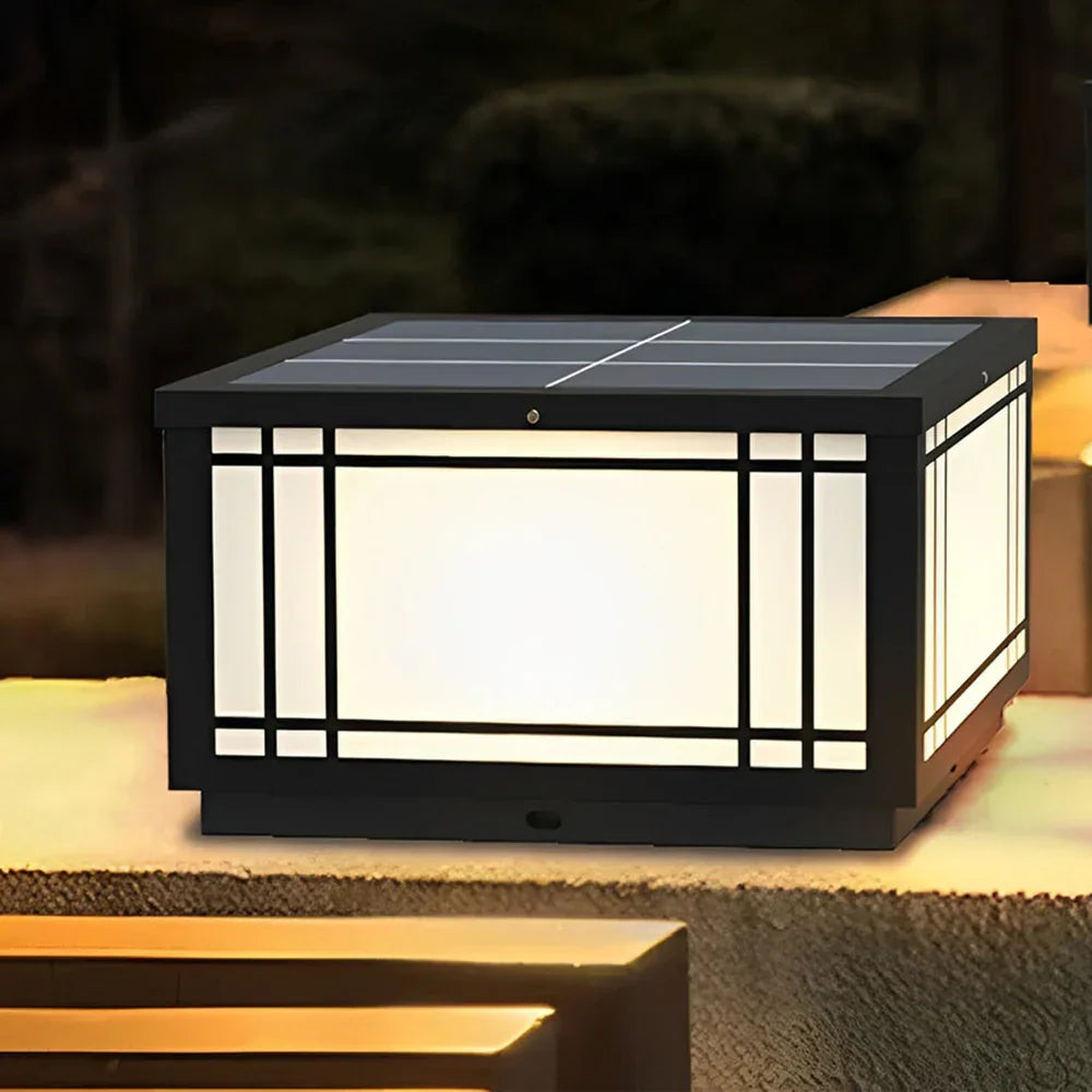 Harrison Acrylic Cube Outdoor Lamp Steel – Steel detail 8
