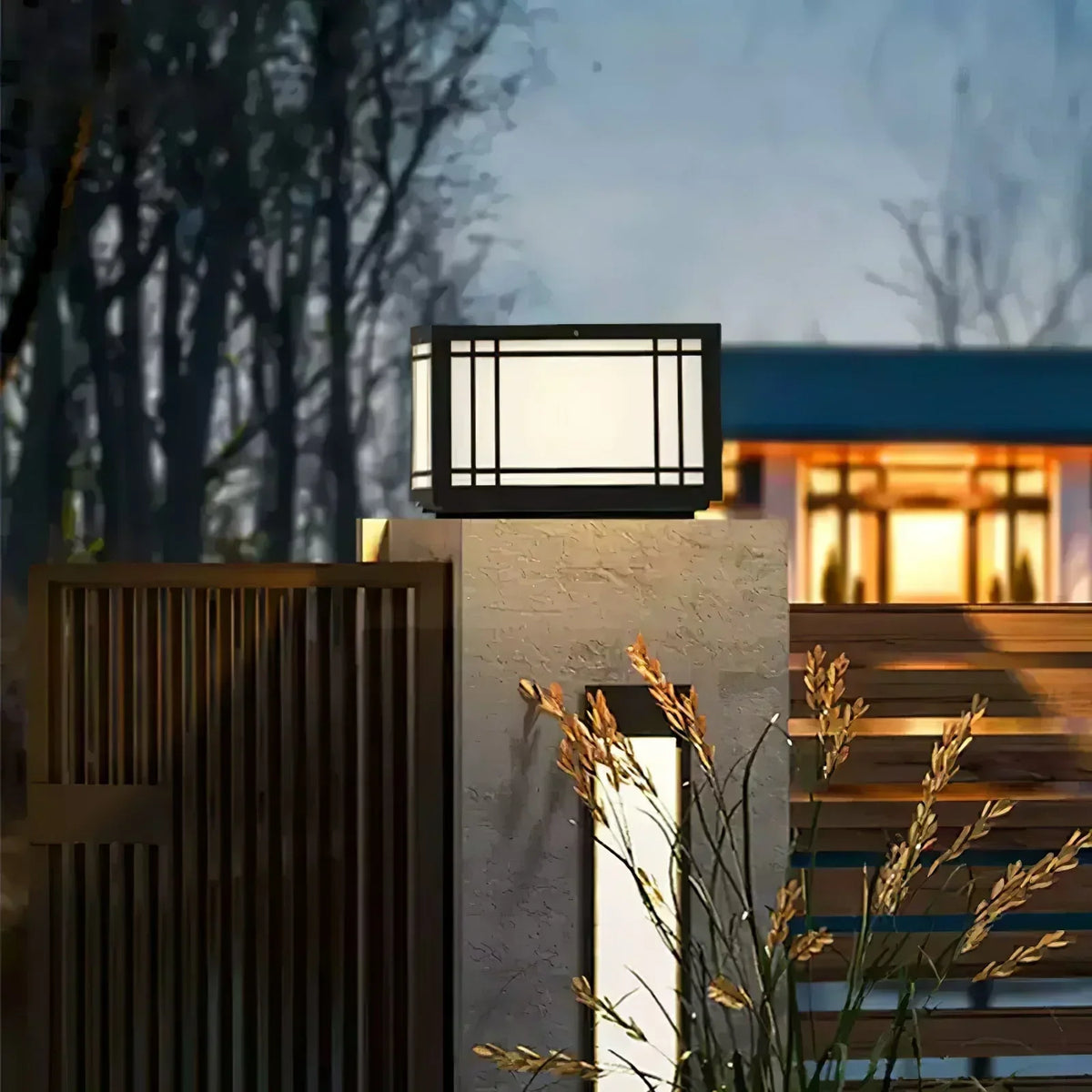 Harrison Acrylic Cube Outdoor Lamp Steel – Steel detail 10