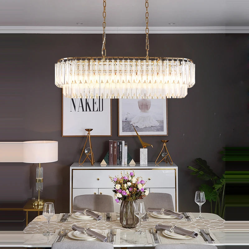 LED Dimmable Silver Gold Crystal Designer