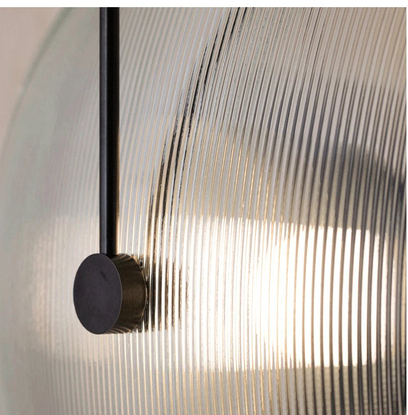 LED Wall Lamp Creative Stripe Glass Nordic Gold