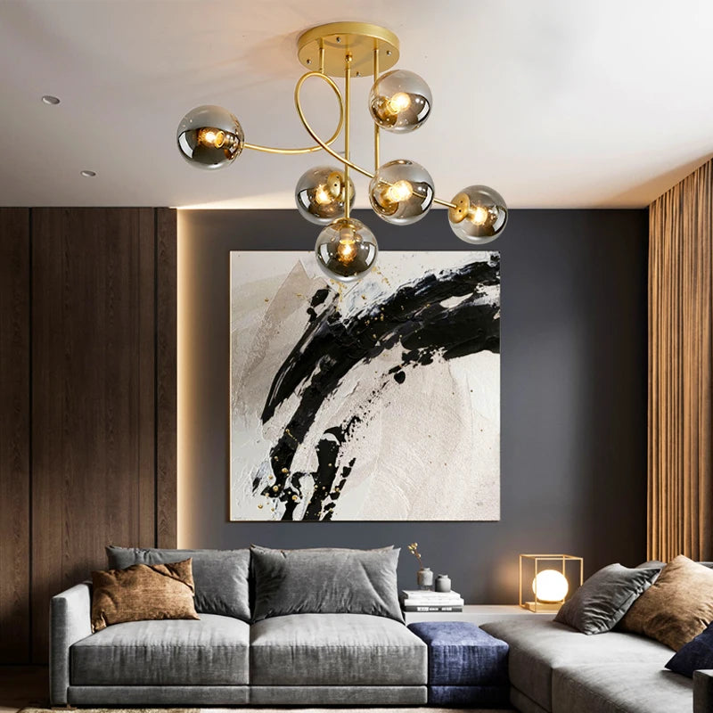 LED Ceiling Lights Glass Ball Nordic