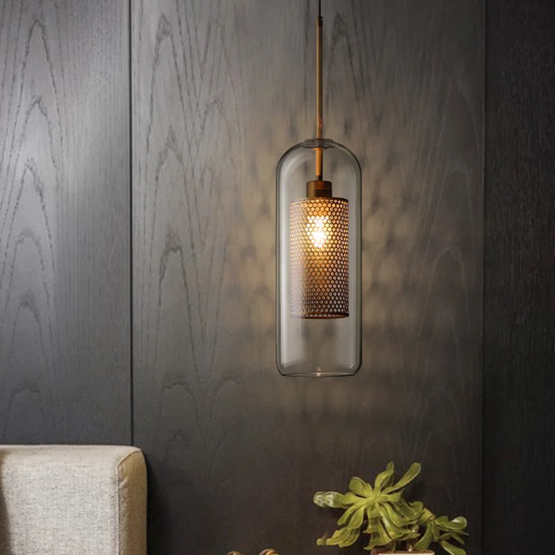 LED Pendant Lamps Nordic Glass Ball Bedroom Indoor