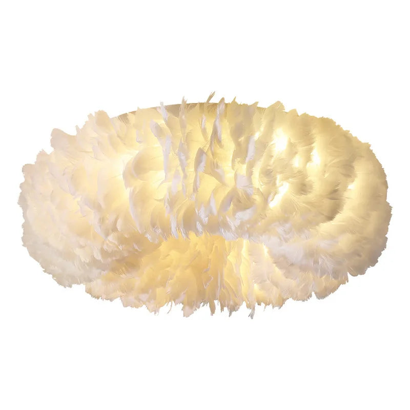 LED Ceiling Light Nordic Feather Bedroom Living Room Hallway
