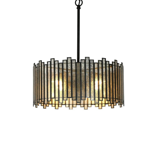 Hemaaolay Drum Colored Glass Chandelier
