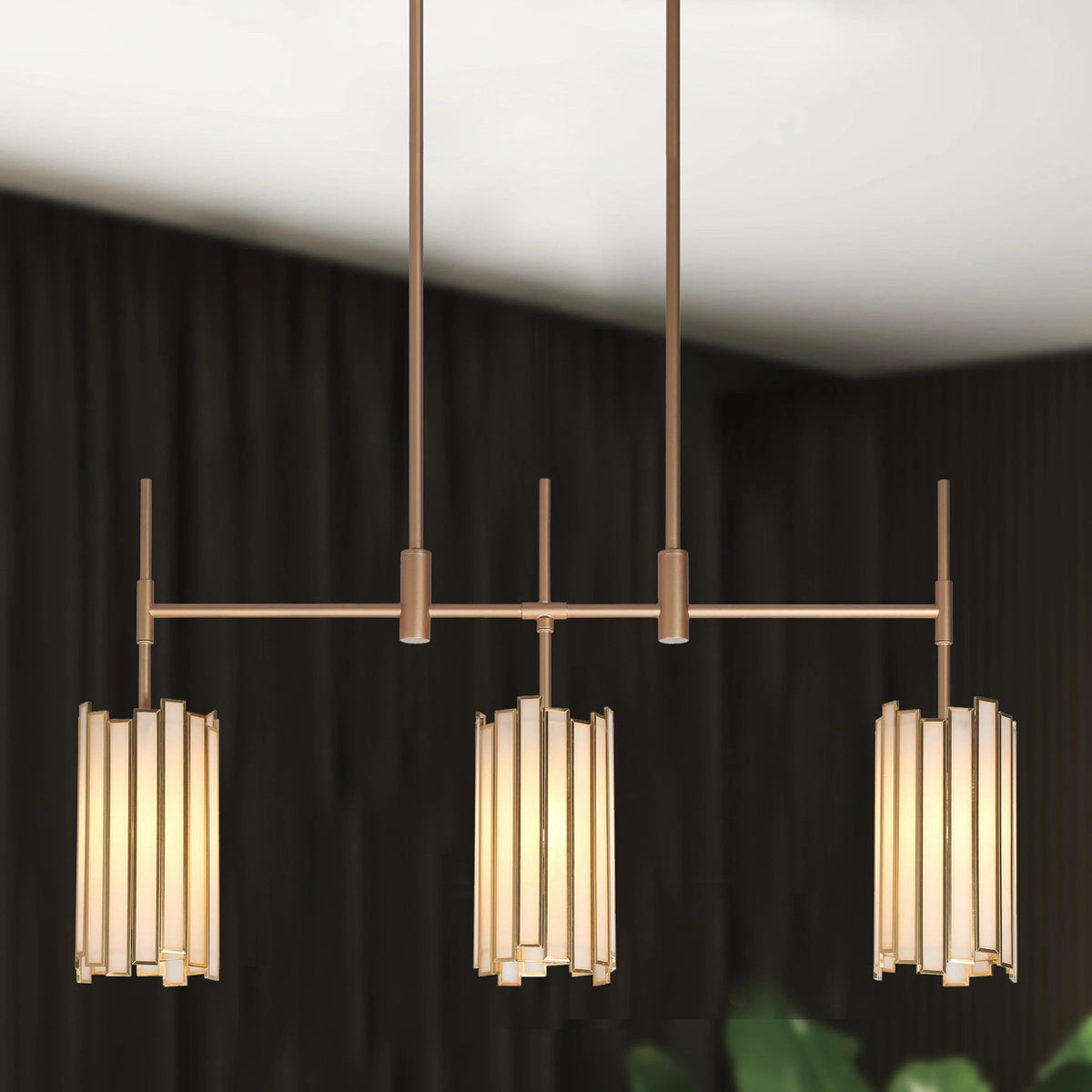 Hemaaolay Gold Glass Chandelier – Glass detail 7