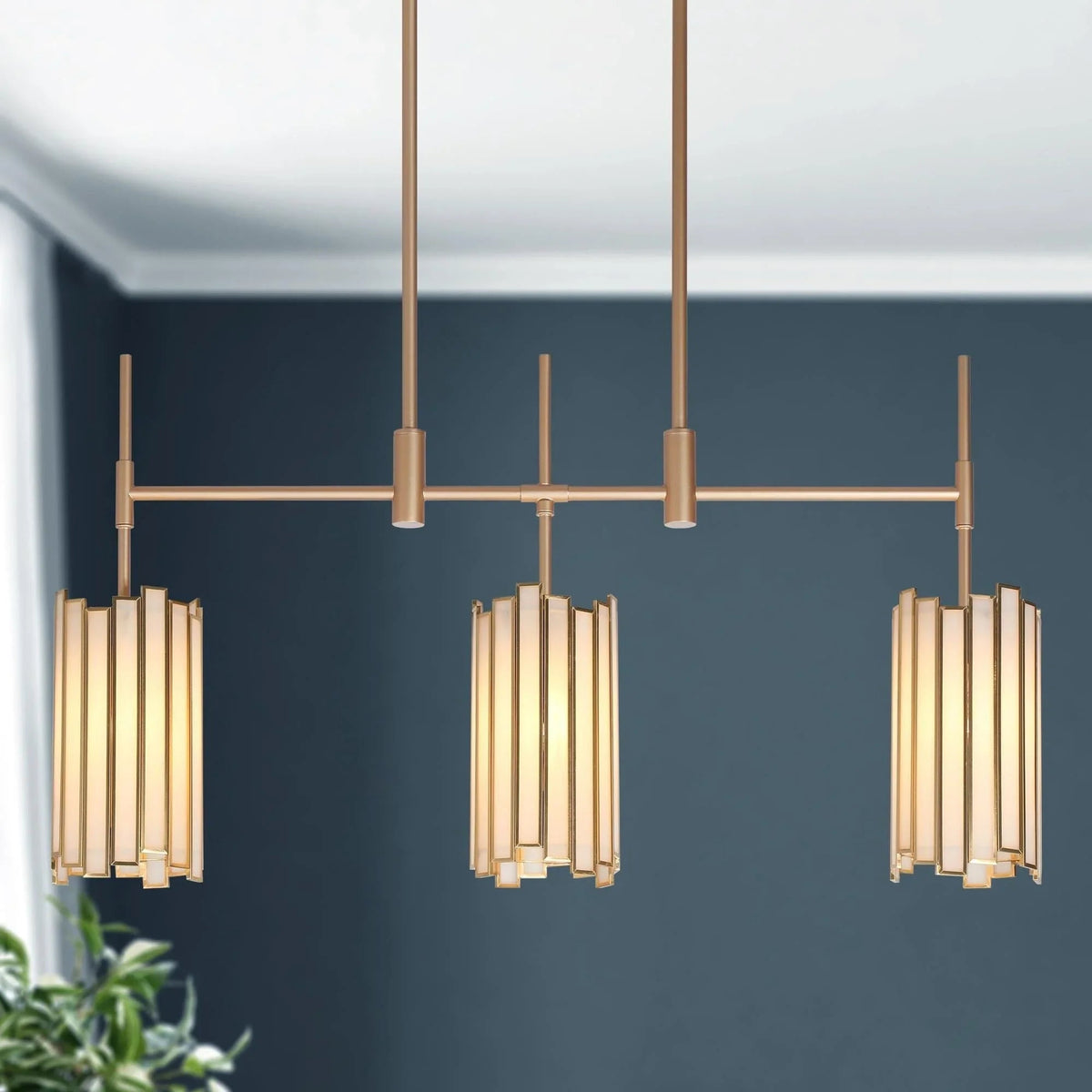 Hemaaolay Gold Glass Chandelier – Glass detail 6