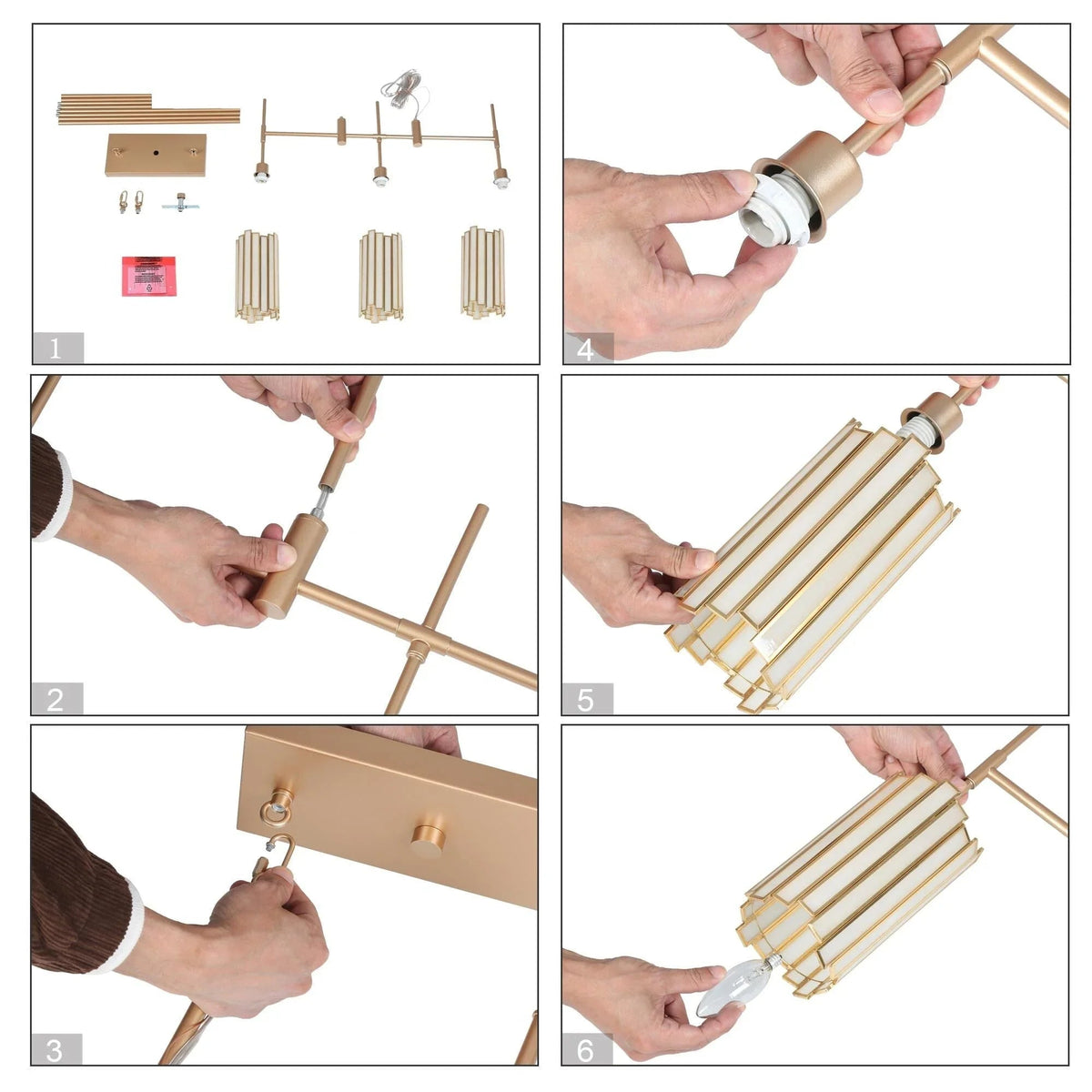 Hemaaolay Gold Glass Chandelier – Glass detail 10
