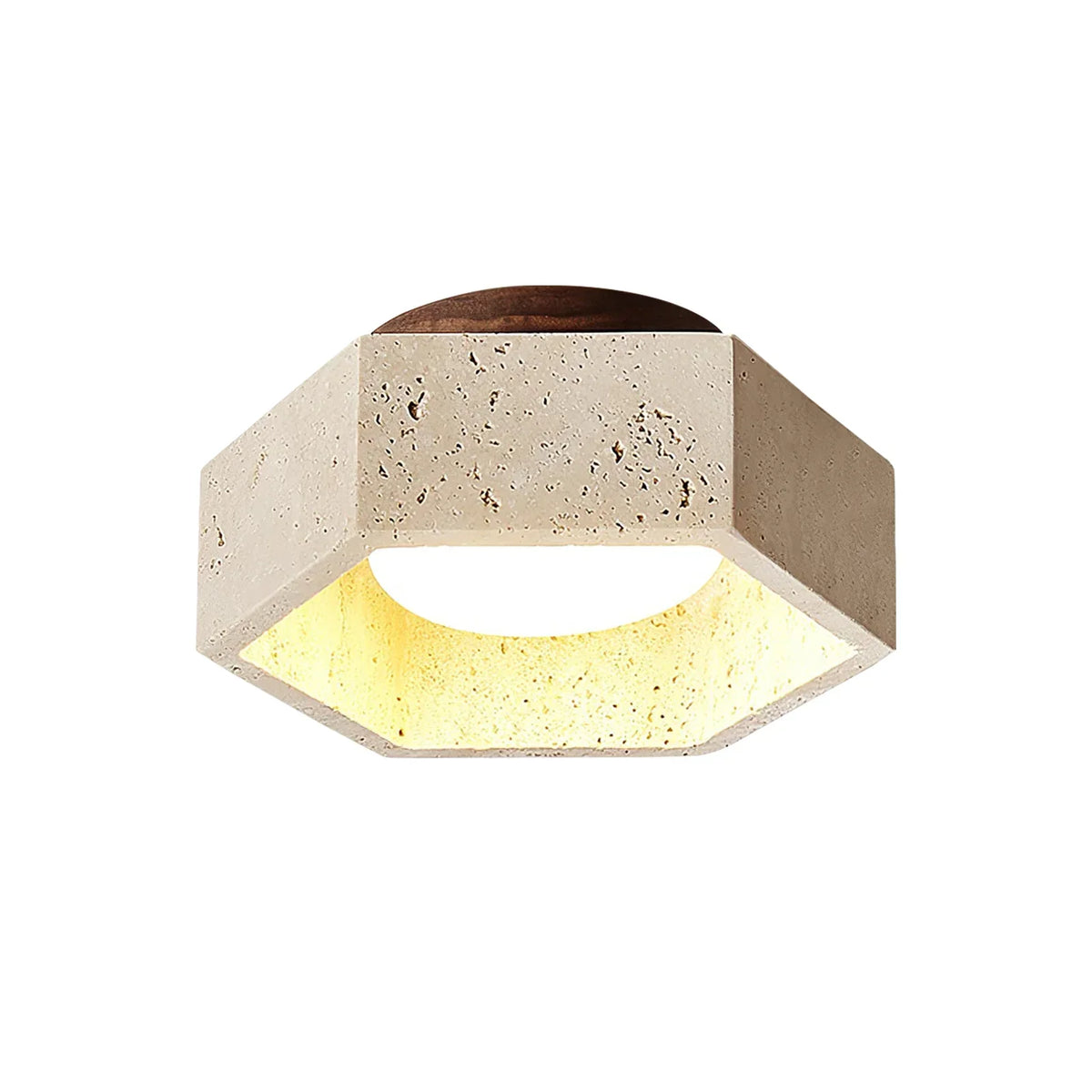 Hexagon Travertine Hexa Core Ceiling Light – Travertine detail 15