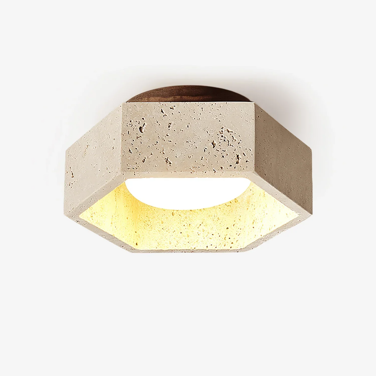 Hexagon Travertine Hexa Core Ceiling Light – Travertine detail 14