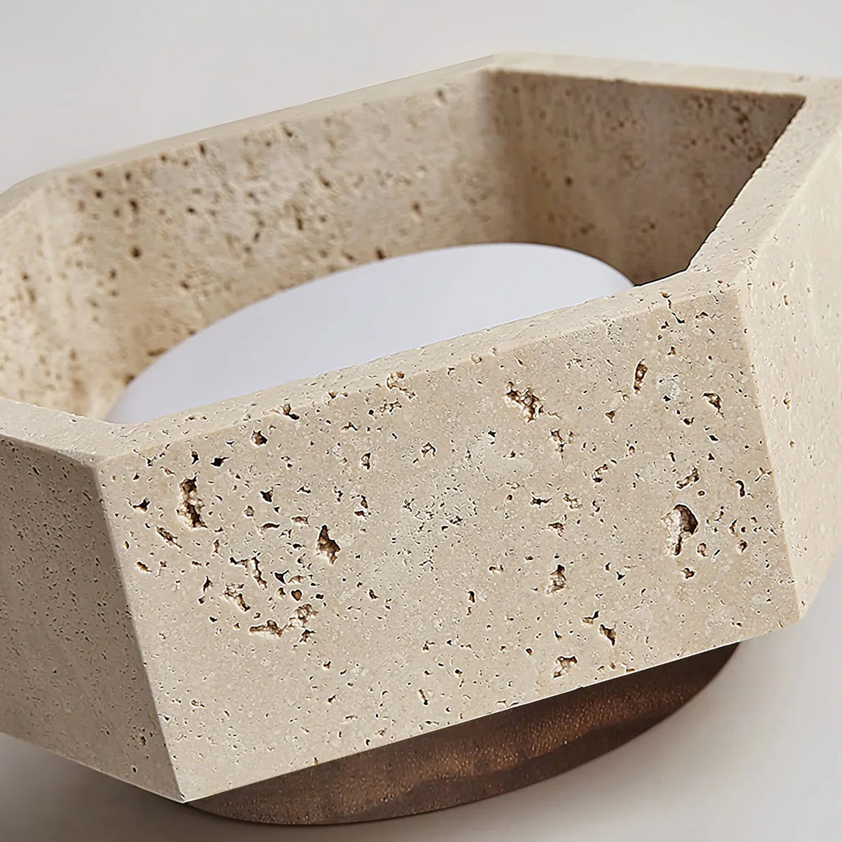 Hexagon Travertine Hexa Core Ceiling Light – Travertine detail 8