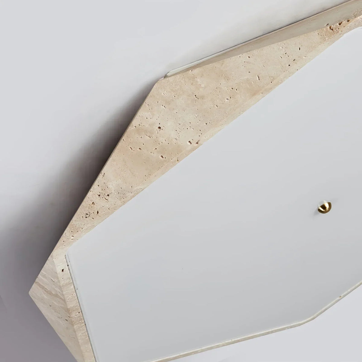 Hexagonal Travertine Lunarc Stone Ceiling Lamp – Travertine detail 8