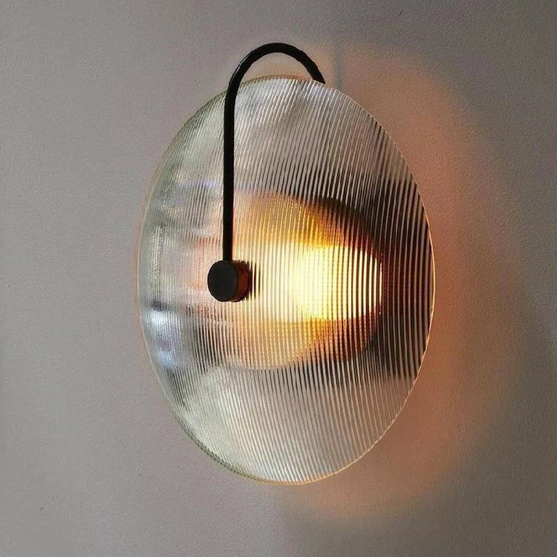 LED Wall Lamp Creative Stripe Glass Nordic Gold