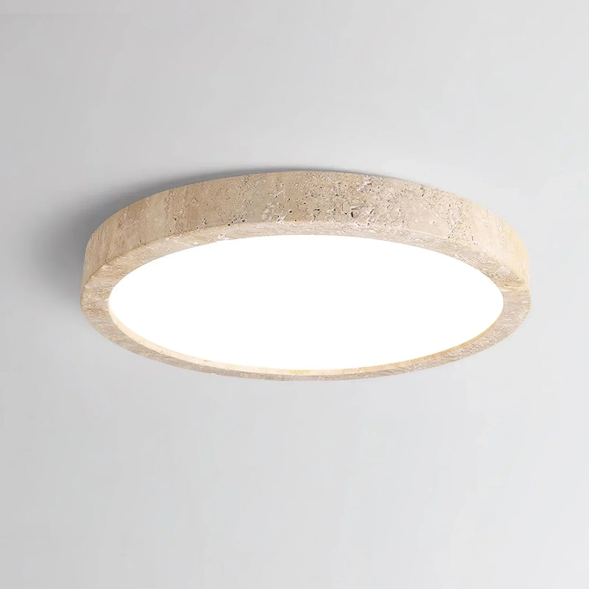 Horizon Travertine Disc Ceiling Light – Travertine detail 7