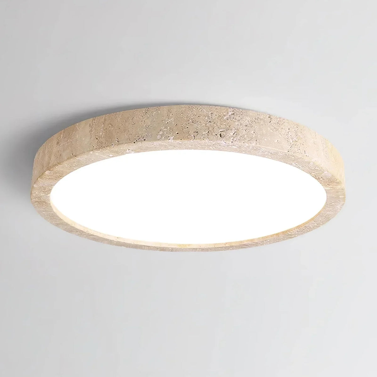 Horizon Travertine Disc Ceiling Light – Travertine detail 8