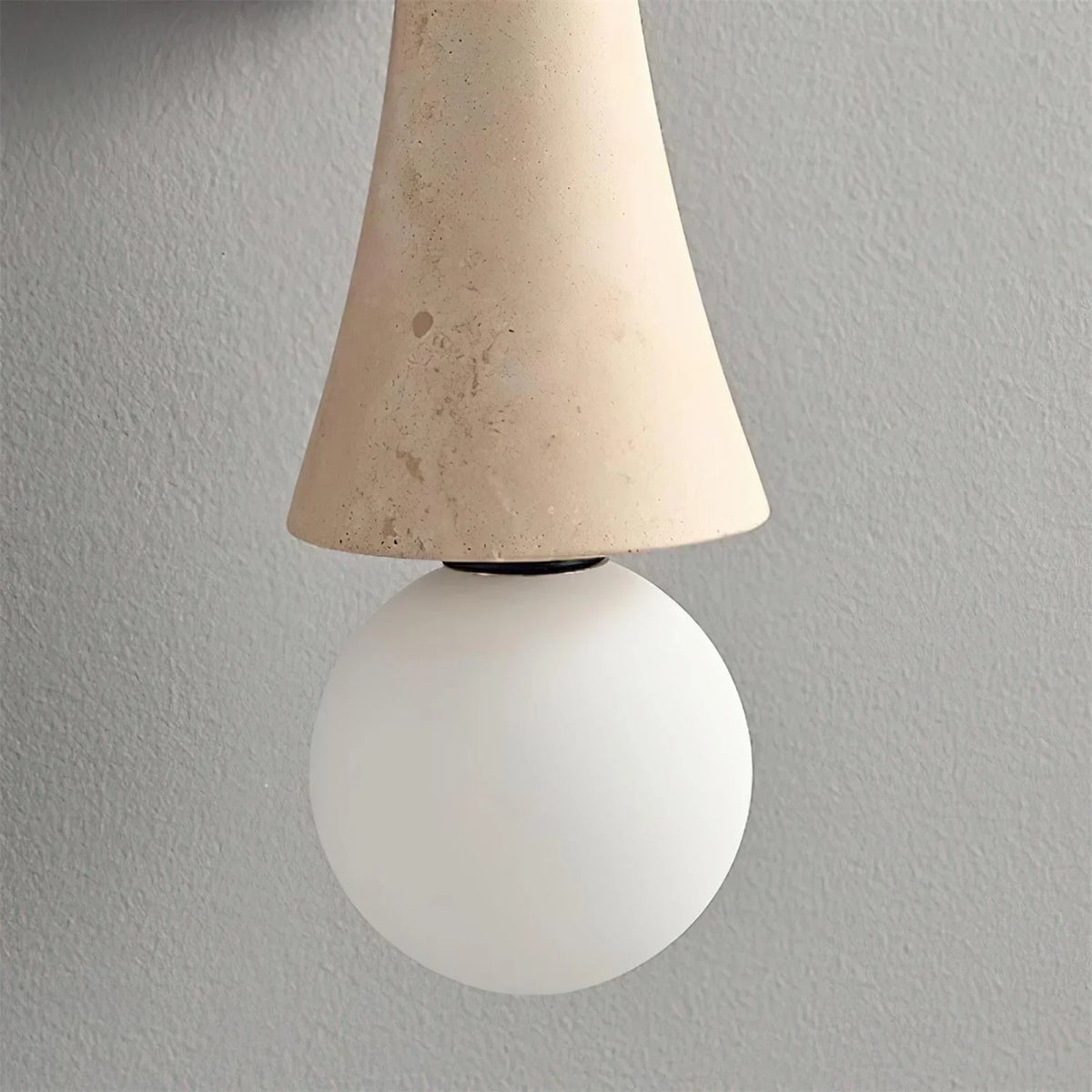 Hourglass Shape Travertine Obel Wall Sconce – Travertine detail 8