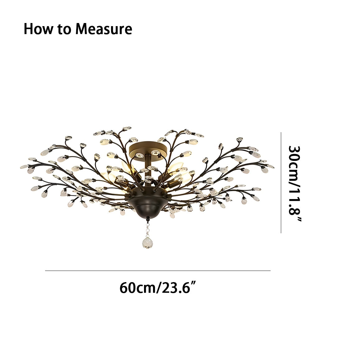 Branch Crystal Chandelier for Living Room – Crystal detail 10