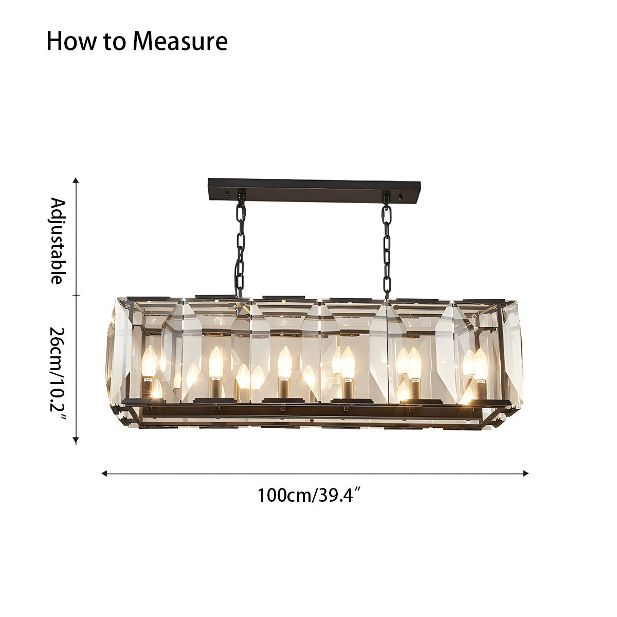 Rectangular Glass Chandelier – Glass detail 15