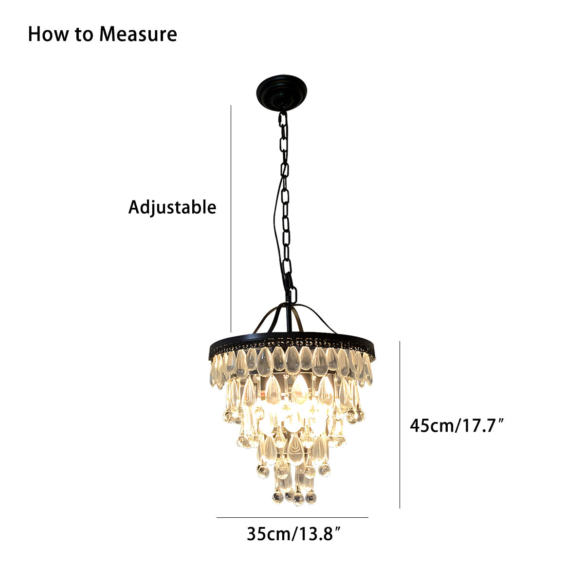 Droplet Crystal Chandelier for Dining Room – Crystal detail 8